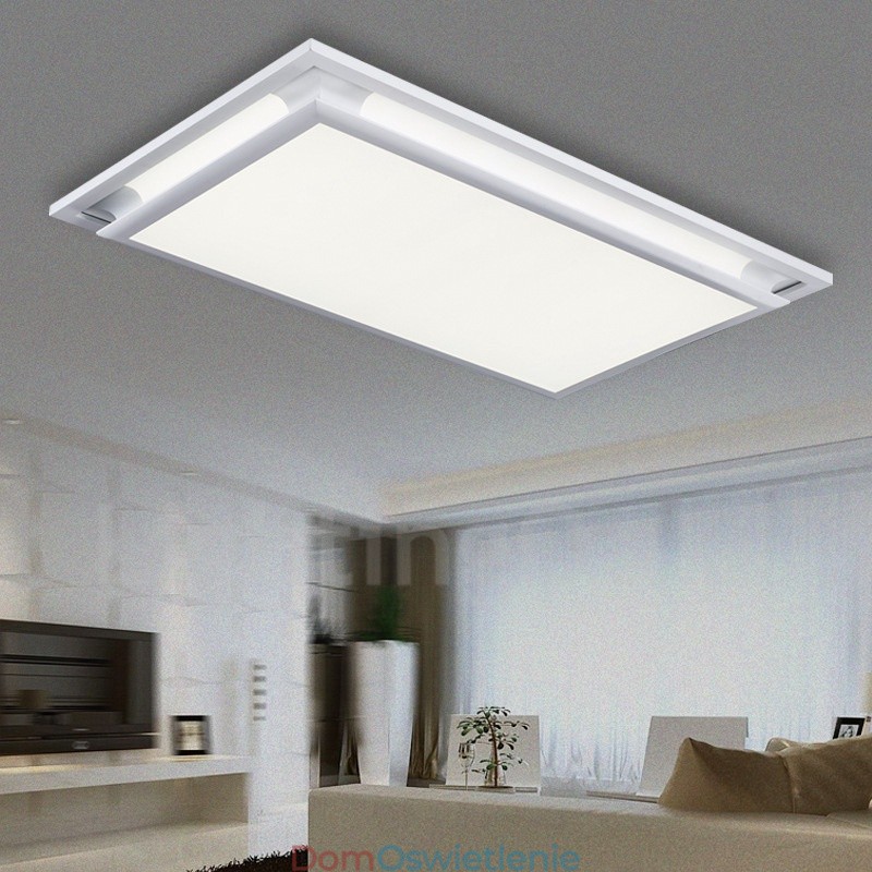 Nowoczesna, współczesna, zintegrowana metalowa lampa sufitowa