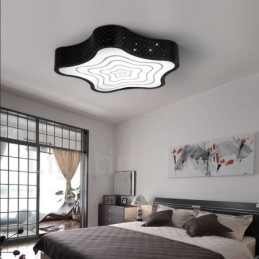 Nowoczesna, współczesna, zintegrowana metalowa lampa sufitowa