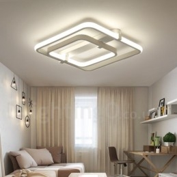 2 pierścienie, nowoczesna, współczesna, zintegrowana lampa do montażu na płasko