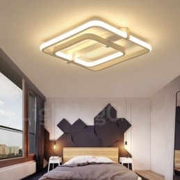 2 pierścienie, nowoczesna, współczesna, zintegrowana lampa do montażu na płasko