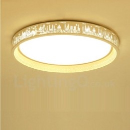 Nowoczesna, współczesna, zintegrowana metalowa lampa sufitowa