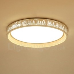 Nowoczesna, współczesna, zintegrowana metalowa lampa sufitowa