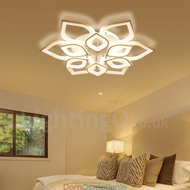 12-punktowa nowoczesna, współczesna, zintegrowana lampa montowana na płasko