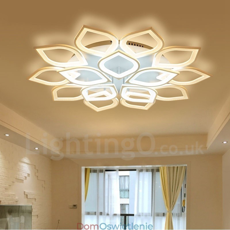 15-punktowa nowoczesna, zintegrowana lampa montowana na płasko