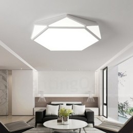 Nowoczesna, współczesna, zintegrowana metalowa lampa sufitowa