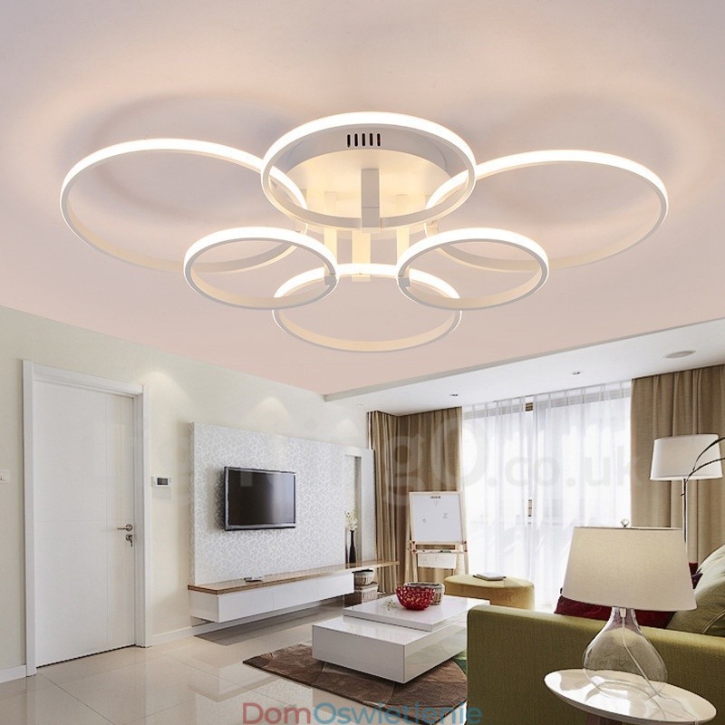 6-punktowa nowoczesna, współczesna, zintegrowana metalowa lampa wpuszczana
