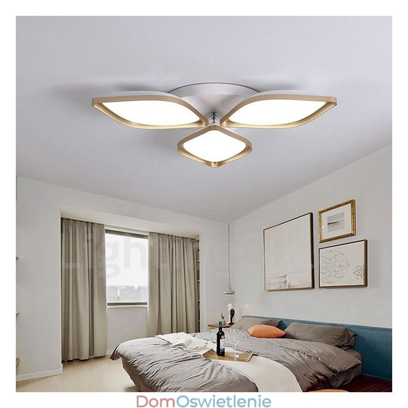 3-punktowa nowoczesna, współczesna, zintegrowana metalowa lampa sufitowa