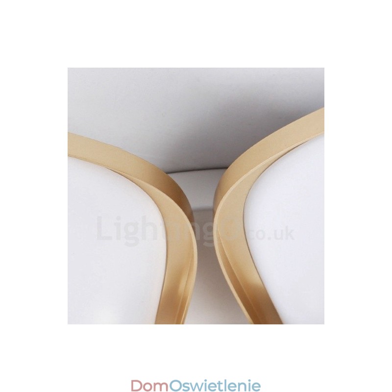 3-punktowa nowoczesna, współczesna, zintegrowana metalowa lampa sufitowa