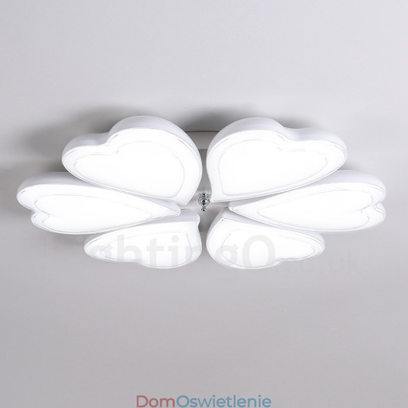 6-punktowa nowoczesna, współczesna, zintegrowana metalowa lampa do montażu na płasko