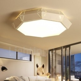 Nowoczesna, współczesna, zintegrowana metalowa lampa sufitowa