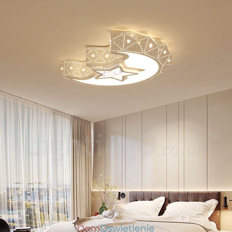 Nowoczesna, współczesna, zintegrowana metalowa lampa sufitowa