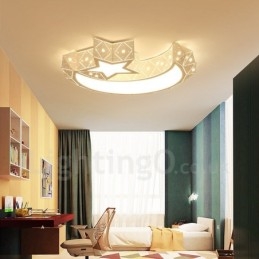 Nowoczesna, współczesna, zintegrowana metalowa lampa sufitowa