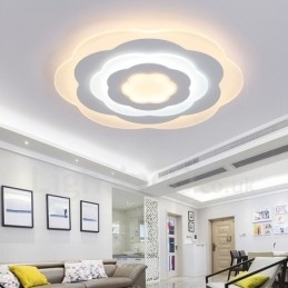 Nowoczesna, współczesna, zintegrowana metalowa lampa sufitowa