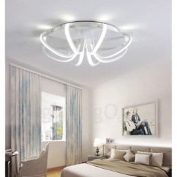 Nowoczesna, współczesna, zintegrowana metalowa lampa sufitowa