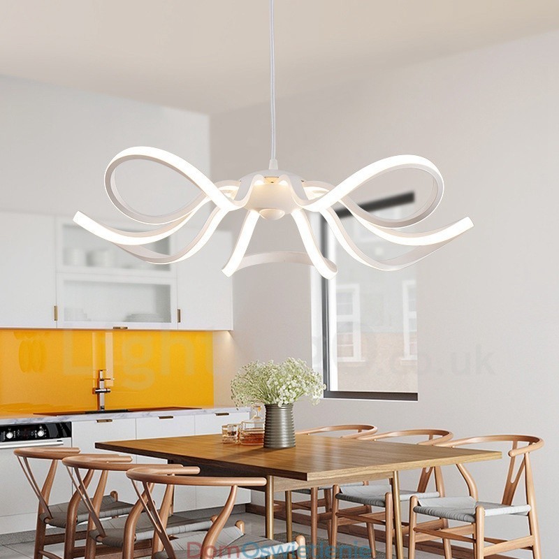 Nowoczesna, współczesna, zintegrowana metalowa lampa sufitowa