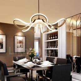 Nowoczesna, współczesna, zintegrowana metalowa lampa sufitowa