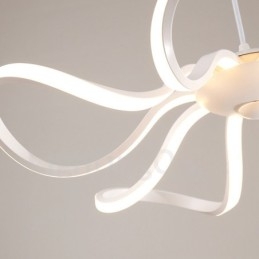 Nowoczesna, współczesna, zintegrowana metalowa lampa sufitowa