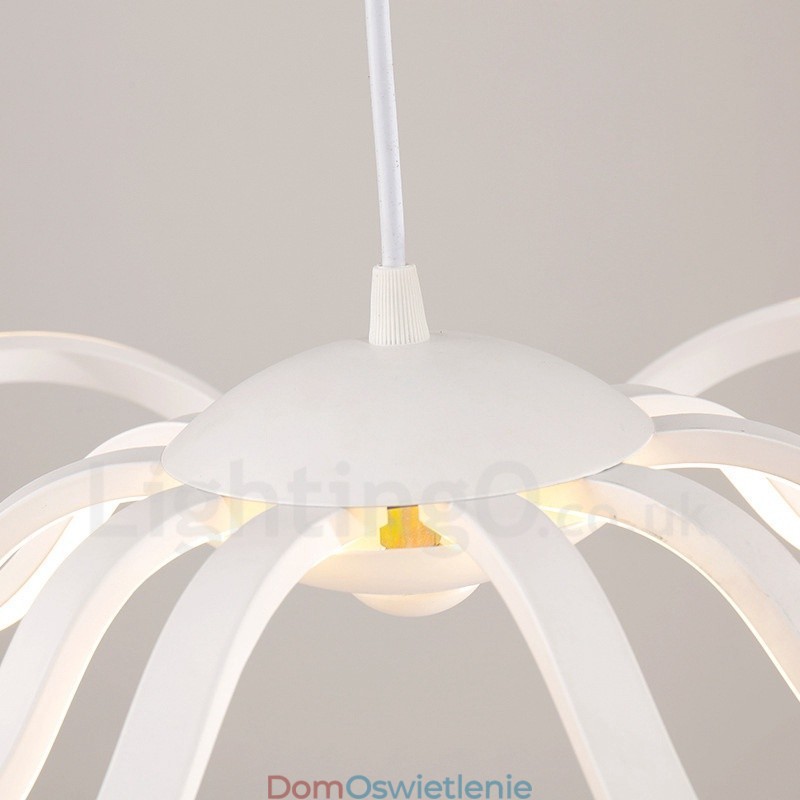Nowoczesna, współczesna, zintegrowana metalowa lampa sufitowa