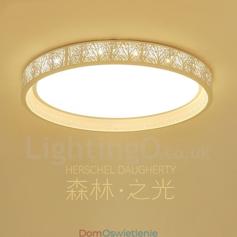Nowoczesna, współczesna, zintegrowana metalowa lampa sufitowa