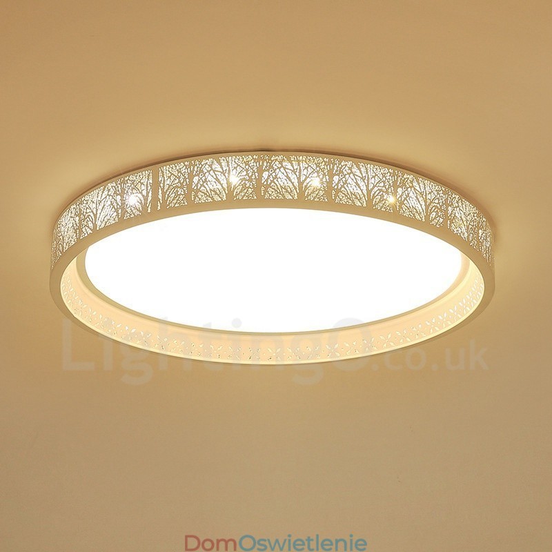 Nowoczesna, współczesna, zintegrowana metalowa lampa sufitowa