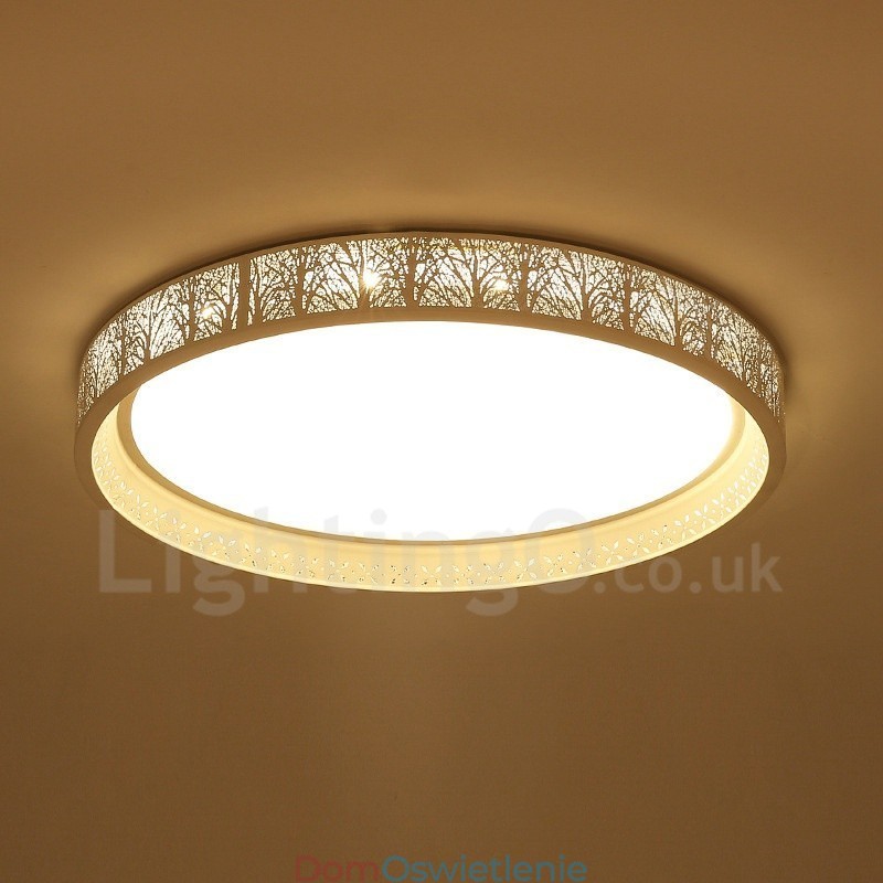 Nowoczesna, współczesna, zintegrowana metalowa lampa sufitowa