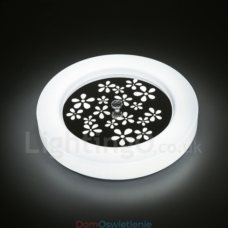 Nowoczesna, współczesna, zintegrowana metalowa lampa sufitowa
