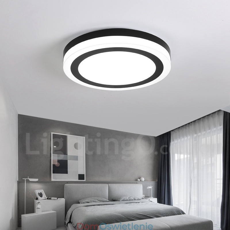 Nowoczesna, współczesna, zintegrowana lampa sufitowa