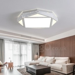 Nowoczesna, współczesna, zintegrowana metalowa lampa sufitowa