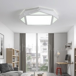 Nowoczesna, współczesna, zintegrowana metalowa lampa sufitowa