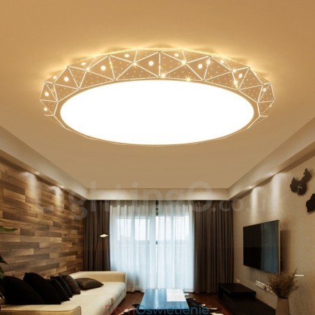 Nowoczesna, współczesna, zintegrowana metalowa lampa sufitowa Nowoczesna, współczesna, zintegrowana metalowa lampa sufitowa