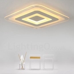 Nowoczesna, współczesna, zintegrowana metalowa lampa sufitowa