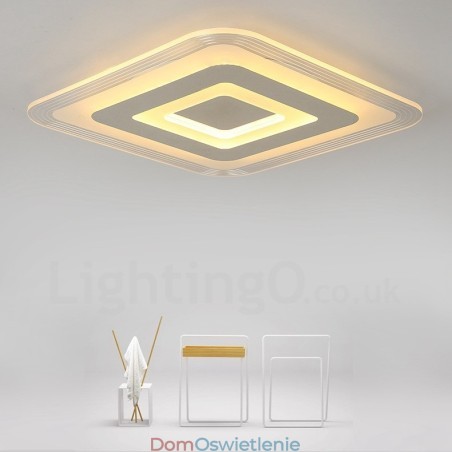 Nowoczesna, współczesna, zintegrowana metalowa lampa sufitowa