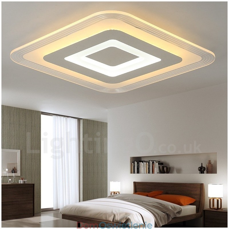 Nowoczesna, współczesna, zintegrowana metalowa lampa sufitowa