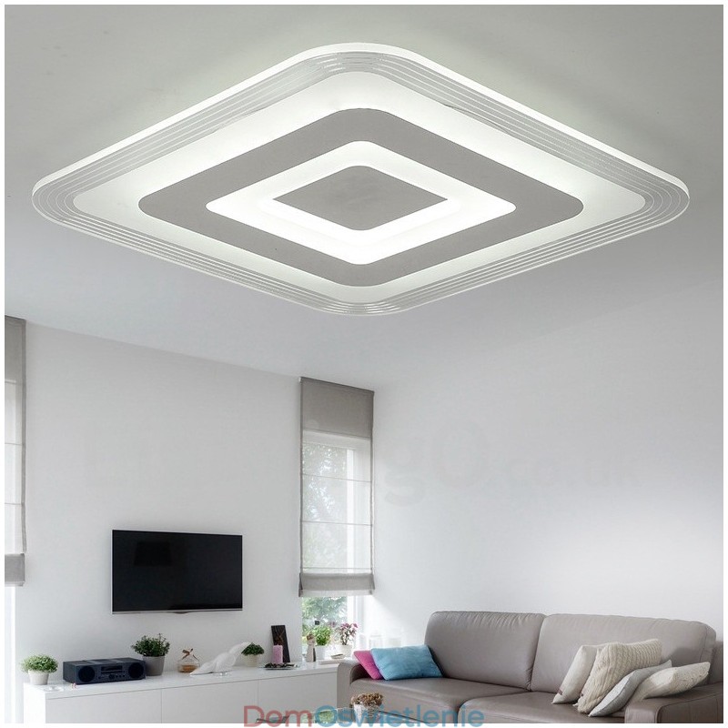 Nowoczesna, współczesna, zintegrowana metalowa lampa sufitowa