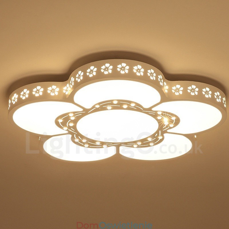 Nowoczesna, współczesna, zintegrowana metalowa lampa sufitowa