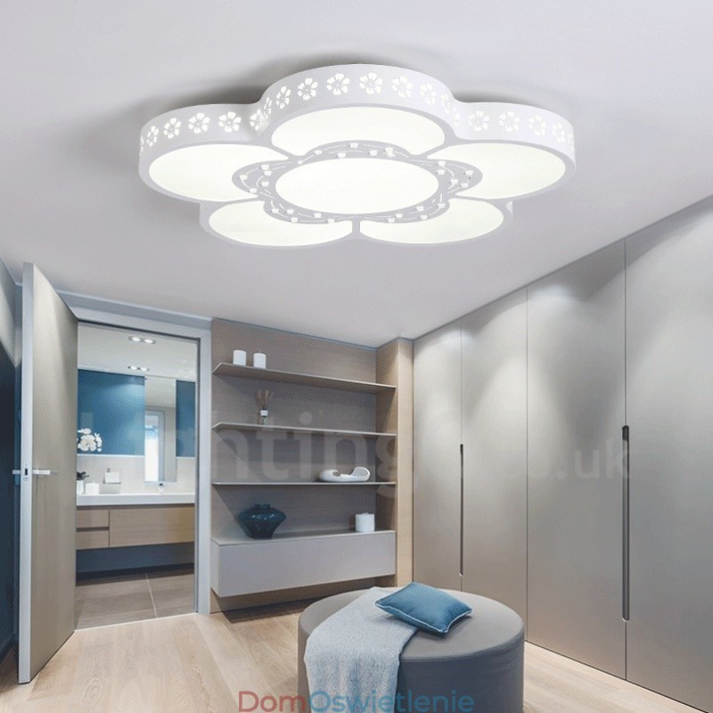 Nowoczesna, współczesna, zintegrowana metalowa lampa sufitowa