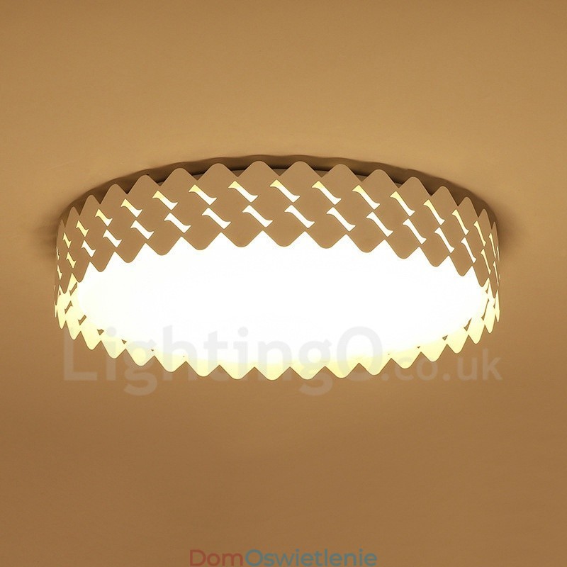 Nowoczesna, współczesna, zintegrowana metalowa lampa sufitowa