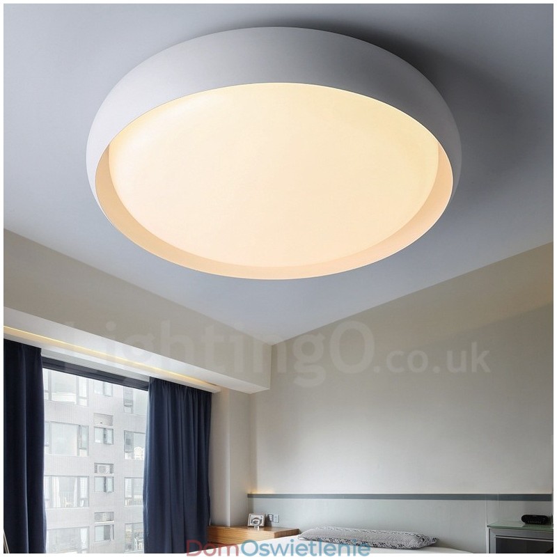 Nowoczesna, współczesna, zintegrowana metalowa lampa sufitowa