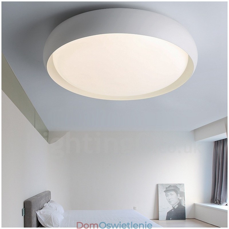 Nowoczesna, współczesna, zintegrowana metalowa lampa sufitowa