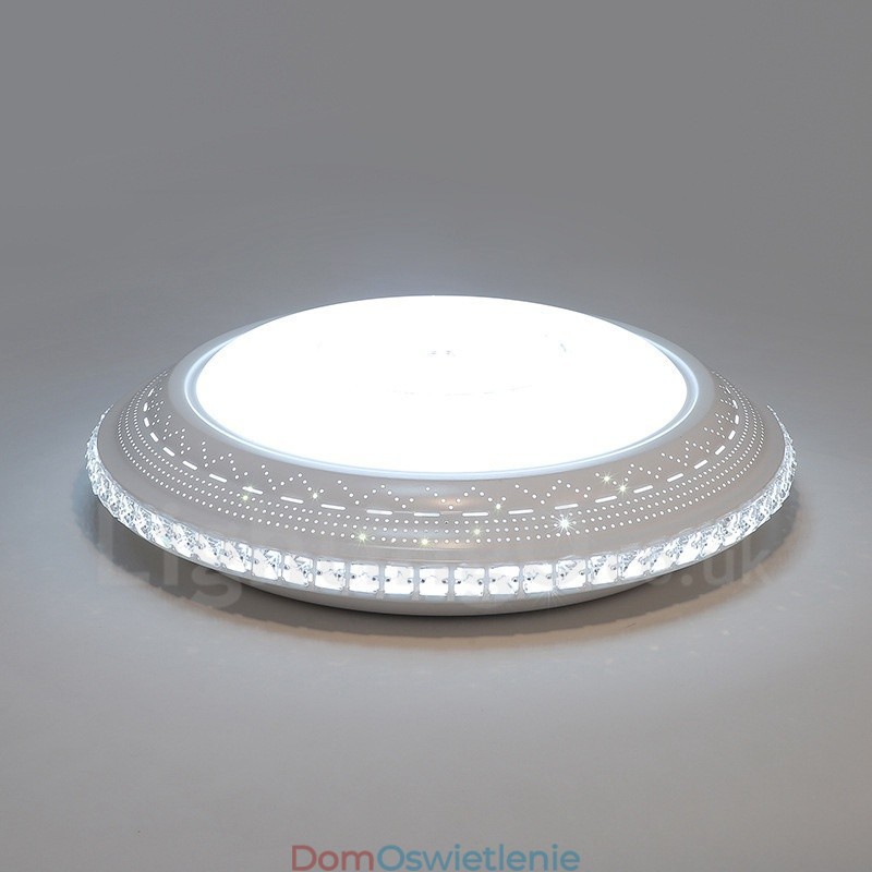 Nowoczesna, współczesna, zintegrowana metalowa lampa sufitowa