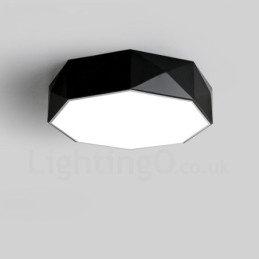 Nowoczesna, współczesna, zintegrowana metalowa lampa sufitowa