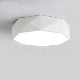 Nowoczesna, współczesna, zintegrowana metalowa lampa sufitowa