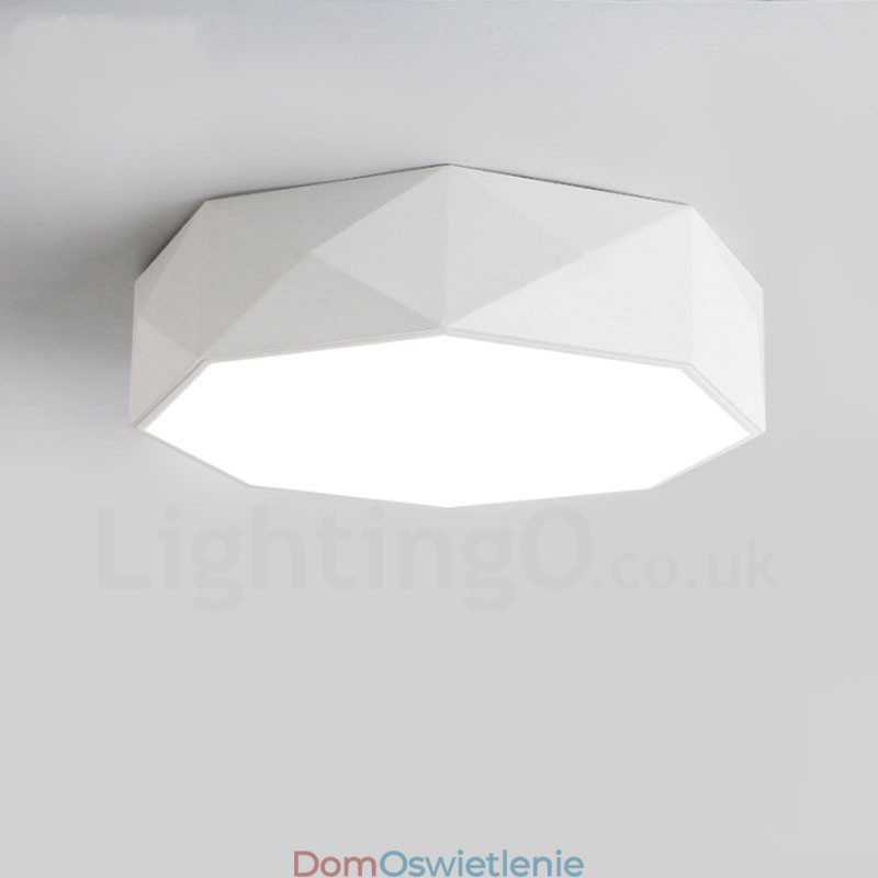 Nowoczesna, współczesna, zintegrowana metalowa lampa sufitowa