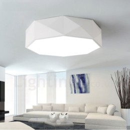 Nowoczesna, współczesna, zintegrowana metalowa lampa sufitowa