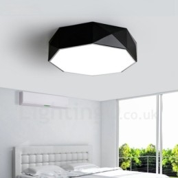 Nowoczesna, współczesna, zintegrowana metalowa lampa sufitowa