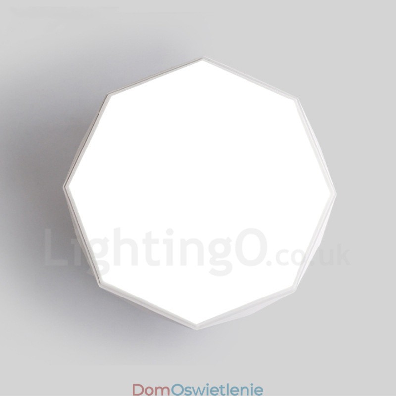 Nowoczesna, współczesna, zintegrowana metalowa lampa sufitowa