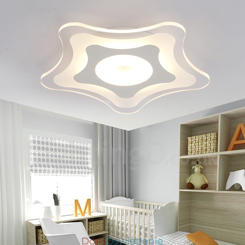 Nowoczesna, współczesna, zintegrowana metalowa lampa sufitowa