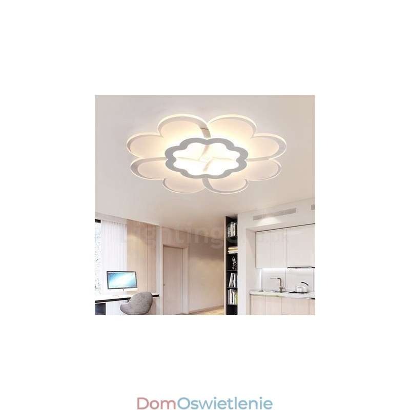 Nowoczesna, współczesna, zintegrowana metalowa lampa sufitowa