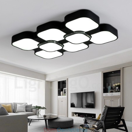 Nowoczesna, współczesna, zintegrowana metalowa lampa sufitowa Nowoczesna, współczesna, zintegrowana metalowa lampa sufitowa