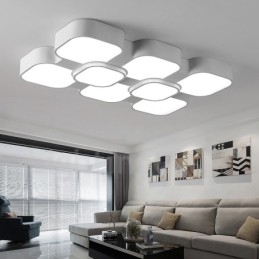 Nowoczesna, współczesna, zintegrowana metalowa lampa sufitowa